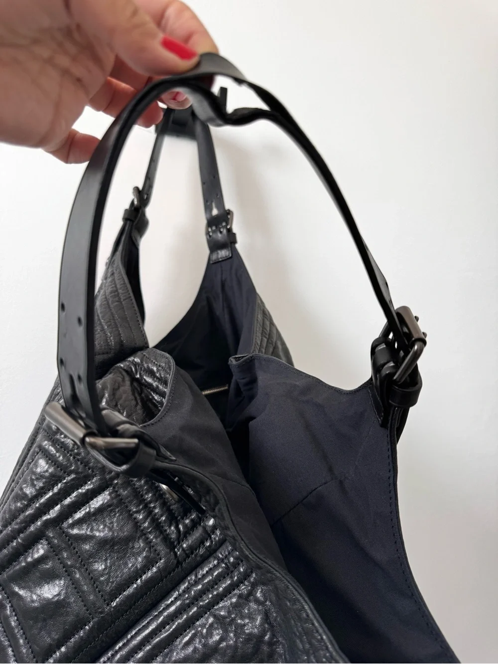 Givenchy Black Quilted Leather Hobo
